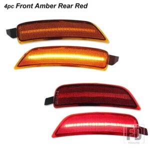 マツダ MX-5 ミアータ サイドマーカーライトアセンブリ用OEM ウィンカーサイドマーカーライトフロントリアフェンダーバンパーライト 16-23 の交 - 4pc Amber Red