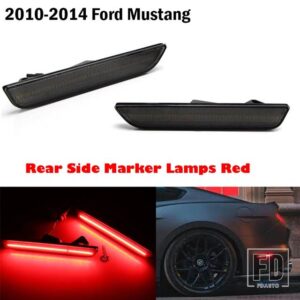 フォード 自動車用 フロントリアサイドマーカーランプ アンバー/ホワイトレッド 2010-2018 マスタング フロントバンパー LED フェンダー/サイド - 10-14 Rear Red4
