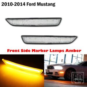 フォード 自動車用 フロントリアサイドマーカーランプ アンバー/ホワイトレッド 2010-2018 マスタング フロントバンパー LED フェンダー/サイド - 10-14 Front Amber5