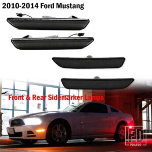 フォード 自動車用 フロントリアサイドマーカーランプ アンバー/ホワイトレッド 2010-2018 マスタング フロントバンパー LED フェンダー/サイド - 4PC Front Rear9