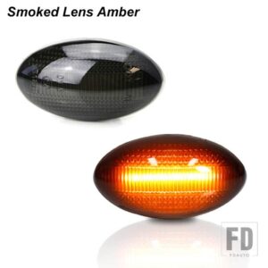 ミニクーパー BMW アンバーイエロー 12V T10 サイドマーカーライトパネルランプ R50 R52 R53 2002-2008 ウィンカーライト - Smoke No Dynamic