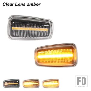 シトロエン プジョー 306 106 406 806用 LEDダイナミックウィンカーサイドマーカーライト エキスパートパートナー ベルリンゴ ジャンピー サク - Clear Lens