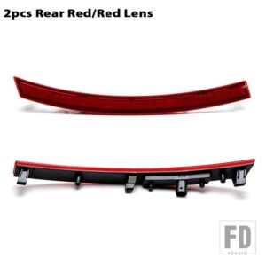 シボレー フルLEDストリップ フロントリアサイドマーカーライト 2014-19 C7 コルベット ウィンカーライト用 OEM サイドマーカーランプの交換用 - 2pcs Rear Red2