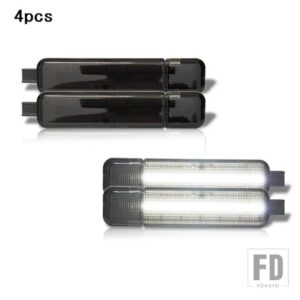 シボレー 2個 LED ドアパネルライト カーテシランプ ハマー H2 2003-09 シルバラード 1500 2500 3500 デュアルベッド用 - 4pcs White3