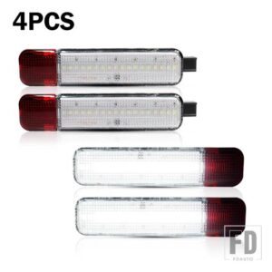シボレー 2個 LED ドアパネルライト カーテシランプ ハマー H2 2003-09 シルバラード 1500 2500 3500 デュアルベッド用 - 4pcs White