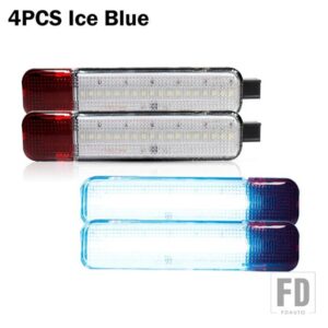 シボレー 2個 LED ドアパネルライト カーテシランプ ハマー H2 2003-09 シルバラード 1500 2500 3500 デュアルベッド用 - 4pcs ice blue