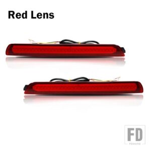 マツダ 3 / スピード3 自動車用 LED バンパーリフレクター テールブレーキリアフォグランプウィンカーライト機能 2004 - 2009 用 2個 - Red Lens
