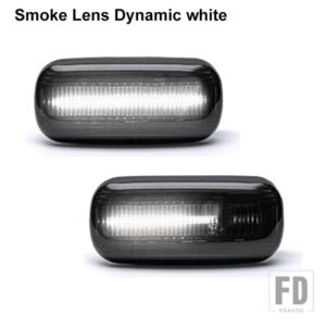 アウディ A3 S3 8P A4 S4 RS4 B6 B7 A6 S6 RS6 C6 05-08 ダイナミックウィンカーライト LED サイドマーカー フェンダー シーケンシャルインジケ - Smoked Dynamic4
