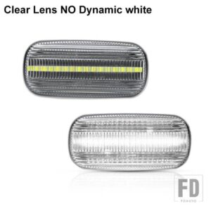 アウディ A3 S3 8P A4 S4 RS4 B6 B7 A6 S6 RS6 C6 05-08 ダイナミックウィンカーライト LED サイドマーカー フェンダー シーケンシャルインジケ - Clear No Dynamic