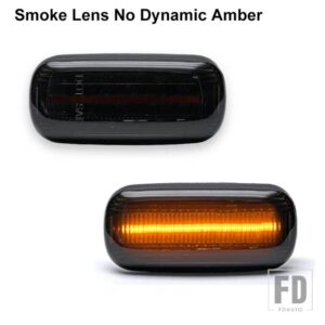 アウディ A3 S3 8P A4 S4 RS4 B6 B7 A6 S6 RS6 C6 05-08 ダイナミックウィンカーライト LED サイドマーカー フェンダー シーケンシャルインジケ - Smoked NO Dynamic