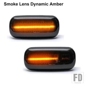アウディ A3 S3 8P A4 S4 RS4 B6 B7 A6 S6 RS6 C6 05-08 ダイナミックウィンカーライト LED サイドマーカー フェンダー シーケンシャルインジケ - Smoked Dynamic
