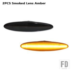 レクサス アンバー/レッド フル LED T10 サイドマーカーライト SC 430 ウィンカーライト/ドライビングライトOEM サイドマーカーランプ 2002-20 - 2pc Smoked Amber