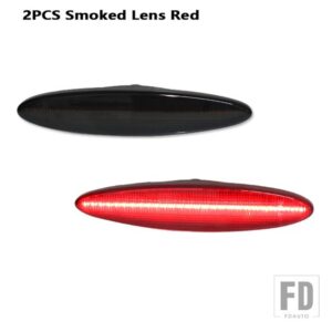 レクサス アンバー/レッド フル LED T10 サイドマーカーライト SC 430 ウィンカーライト/ドライビングライトOEM サイドマーカーランプ 2002-20 - 2pc Smoked Red