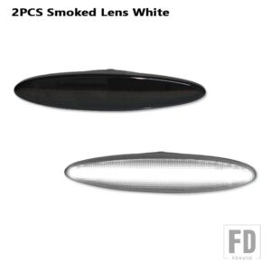 レクサス アンバー/レッド フル LED T10 サイドマーカーライト SC 430 ウィンカーライト/ドライビングライトOEM サイドマーカーランプ 2002-20 - 2pc Smoked white