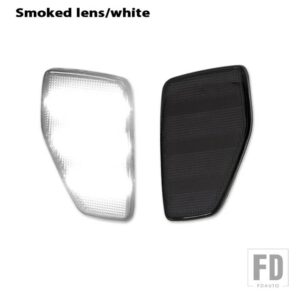 自動車用 アンバー 3列 LED ストリップ フロントフェンダー サイドマーカーライト ハマー H3 H3T ウィンカーライト 06-2010 対応 - Smoked Lens White