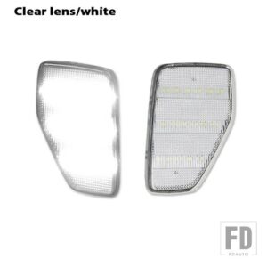 自動車用 アンバー 3列 LED ストリップ フロントフェンダー サイドマーカーライト ハマー H3 H3T ウィンカーライト 06-2010 対応 - Clear Lens White