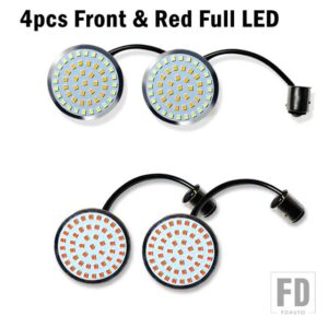 ホワイト/アンバー 1157 フル LED ウィンカーライトバルブ TOURINGELECTRA GLIDEROAD KINGSPORTSTER バイク用 - White amber Red