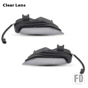 自動車用 バンパーシーケンシャルアンバーウィンカースイッチバックホワイトLEDデイタイムランニングライト交換用インフィニティ 2014-2020 Q5 - Clear Lens