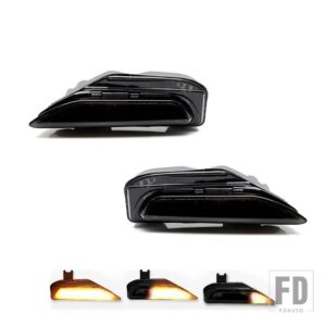 自動車用 バンパーシーケンシャルアンバーウィンカースイッチバックホワイトLEDデイタイムランニングライト交換用インフィニティ 2014-2020 Q5 - Smoked Lens