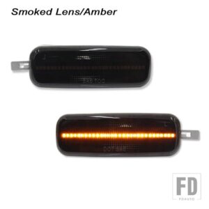 日産 フル LED バンパー サイドマーカー ライト アセンブリ アルティマ 240SX S13 パーキング ライト/ターン シグナル 1989-1994 T10 W5W 12V - Yellow