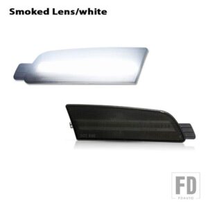 マツダ 2個 自動車用 T10 LED フロントサイドマーカーランプ フェンダーライト 2009-2013 6 アテンザ セダン GG1 アンバー ウィンカーライト/ド - Smoked Lens White