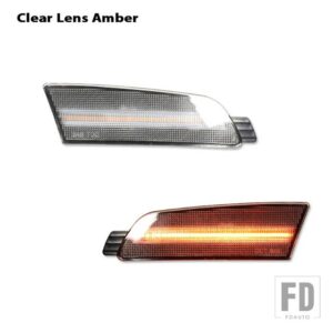 マツダ 2個 自動車用 T10 LED フロントサイドマーカーランプ フェンダーライト 2009-2013 6 アテンザ セダン GG1 アンバー ウィンカーライト/ド - Clear Lens Amber