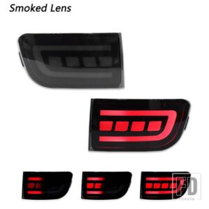 トヨタ テールライトスタイル レッド LED リアバンパーリフレクター テールブレーキライト ウィンカー 02-2009 ランドクルーザー プラド 120 4 - 2PC Smoked Lens