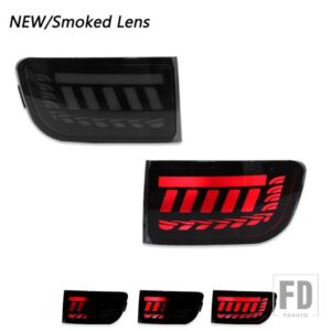 トヨタ テールライトスタイル レッド LED リアバンパーリフレクター テールブレーキライト ウィンカー 02-2009 ランドクルーザー プラド 120 4 - 2PC NEW Smoked Lens