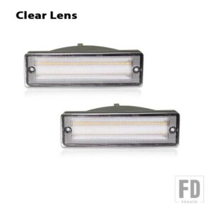 日産 パスファインダー D21 バンパーウィンカー LED DRL デイライト 白 2個 - Clear Lens