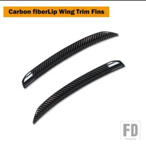 ミニクーパー スポーツレッド/カーボンパターンスタイル ブラックカラー JCW スポイラーエクステンションリップフィン F56 F55 S / JCW用 - Carbon Fiber Pattern