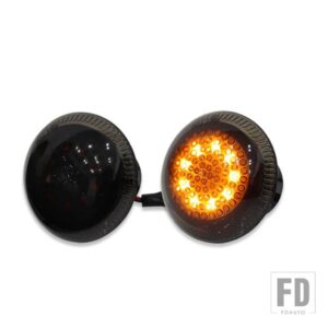フォード 2010-2021年式 トランジット コネクト サイドマーカーライト アクセサリー ウィンカーライト 9T1Z13K376 T10 W5W 12V 2個 - Smoked Lens