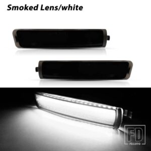 BMW Z3 ロードスター M クーペ 1997-2002 ロードスター コンバーチブル 2ドア 1996-2002 用 フロントホワイト LED サイドマーカーライト フェン - Smoked Lens White