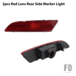 フロント＆リアバンパーサイドマーカーランプハウジング クライスラー クロスファイア クーペ/コンバーチブル ウィンカーライトパーキングライ - 2pc Rear Red Lens