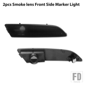フロント＆リアバンパーサイドマーカーランプハウジング クライスラー クロスファイア クーペ/コンバーチブル ウィンカーライトパーキングライ - 2PC Front Smoked Len