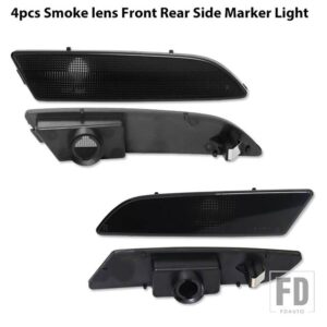 フロント＆リアバンパーサイドマーカーランプハウジング クライスラー クロスファイア クーペ/コンバーチブル ウィンカーライトパーキングライ - 4pc Smoked Lens
