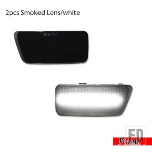 フォード アンバー/レッド フル LED サイドマーカーライト 2021-2023 ブロンコ スポーツ ウィンカーライト/ドライビングライトOEM - 2pc Front white