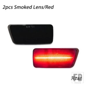 フォード アンバー/レッド フル LED サイドマーカーライト 2021-2023 ブロンコ スポーツ ウィンカーライト/ドライビングライトOEM - 2pc Rear red