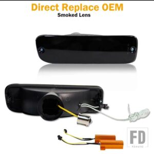 トヨタ アンバー/ホワイト LED フロントウィンカー タコマ 4WD 用 タコマ DLXRWD フロントウィンカー/パーキングドライビングライト用 - Smoked Lens