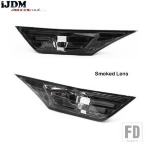 ホンダ 2 OEM クリアサイドマーカーランプレンズ2016年以降の第10世代 シビックセダン/クーペ/ハッチバック用 - Smoked Lens