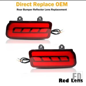ホンダ 自動車用 LED バンパーリフレクターライト CRV 2015-2016 テールブレーキリアフォグランプウィンカーランプ機能 レッド - Red Lens
