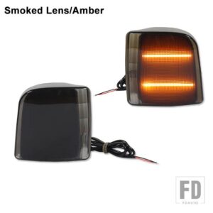 シボレー スモークアンバー LED サイドコーナーライトアセンブリ 1995-2005 アストロ GMC サファリ ウィンカーライト/パーキングライト用 - Smoked Amber