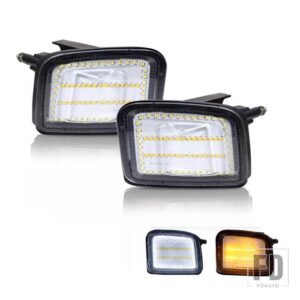 スバル スイッチバックアンバーイエローLEDフロントウィンカーランプ WRXWRX STI用デイタイムランニングライトキセノンホワイトLED使用 - Clear Lens