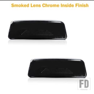 ケンワース T680 T700 T880 ピータービルト 567 セミトラック用 フェンダーサイドマーカーライト ウィンカーライト/パーキングライト アンバー - Smoked Lens