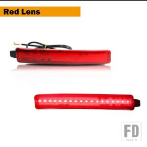 バンパーリフレクターライト 07-12 GMC ACADIA用 10-16 CADILLAC SRX用 テールブレーキリアフォグランプアンバーウィンカー機能 - Red Lens