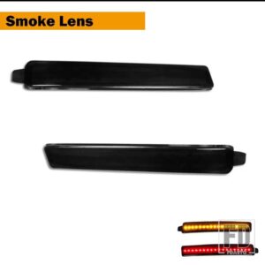 バンパーリフレクターライト 07-12 GMC ACADIA用 10-16 CADILLAC SRX用 テールブレーキリアフォグランプアンバーウィンカー機能 - Smoke Lens