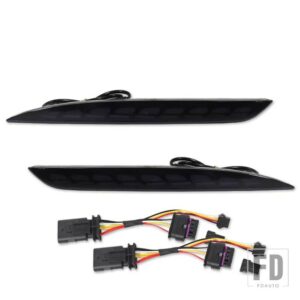 テスラ 自動車用 テールライトスタイル レッド LED バンパーリフレクターライト モデル Y 用 テールブレーキリアフォグランプウィンカー機能 - Smoked Lens