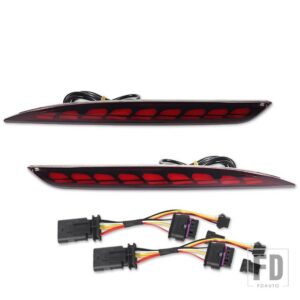 テスラ 自動車用 テールライトスタイル レッド LED バンパーリフレクターライト モデル Y 用 テールブレーキリアフォグランプウィンカー機能 - Red Lens