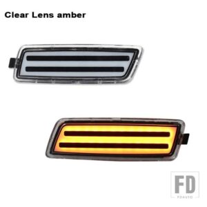 VW フル LED バンパーサイドマーカーライトアセンブリ MK5 ゴルフ/GTI ラビット ジェッタ R32 用 OEM - Clear Lens Amber