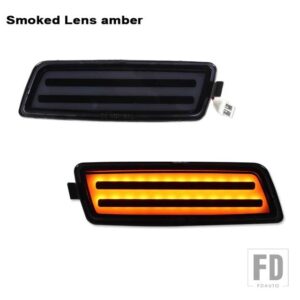 VW フル LED バンパーサイドマーカーライトアセンブリ MK5 ゴルフ/GTI ラビット ジェッタ R32 用 OEM - Smoked lens Amber