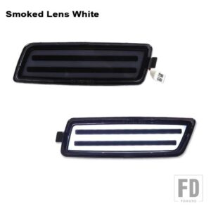 VW フル LED バンパーサイドマーカーライトアセンブリ MK5 ゴルフ/GTI ラビット ジェッタ R32 用 OEM - Smoked Lens White